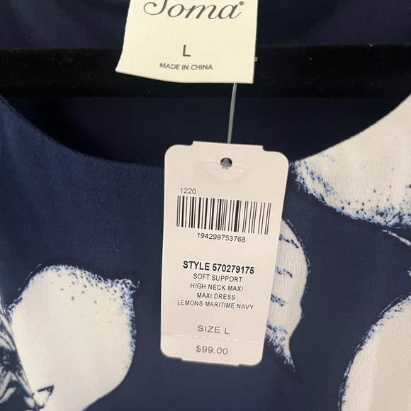 Soma Hi-neck Maxi dress size Large - Picture 5 of 9